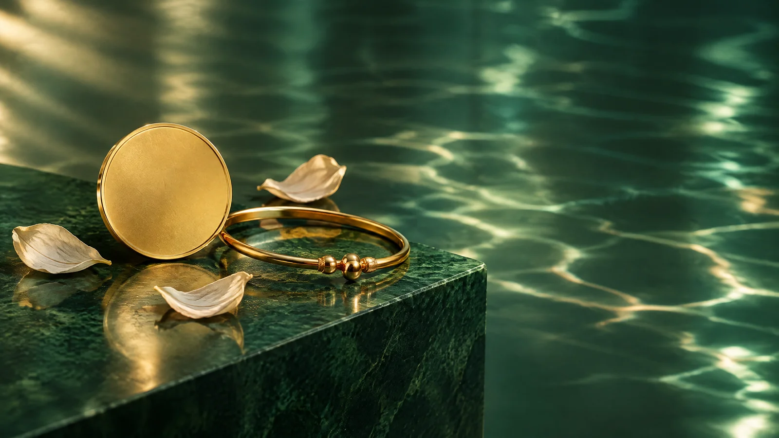 Conceptual gold still-life for the Pushkar guide; not a dealer or proof of purity
