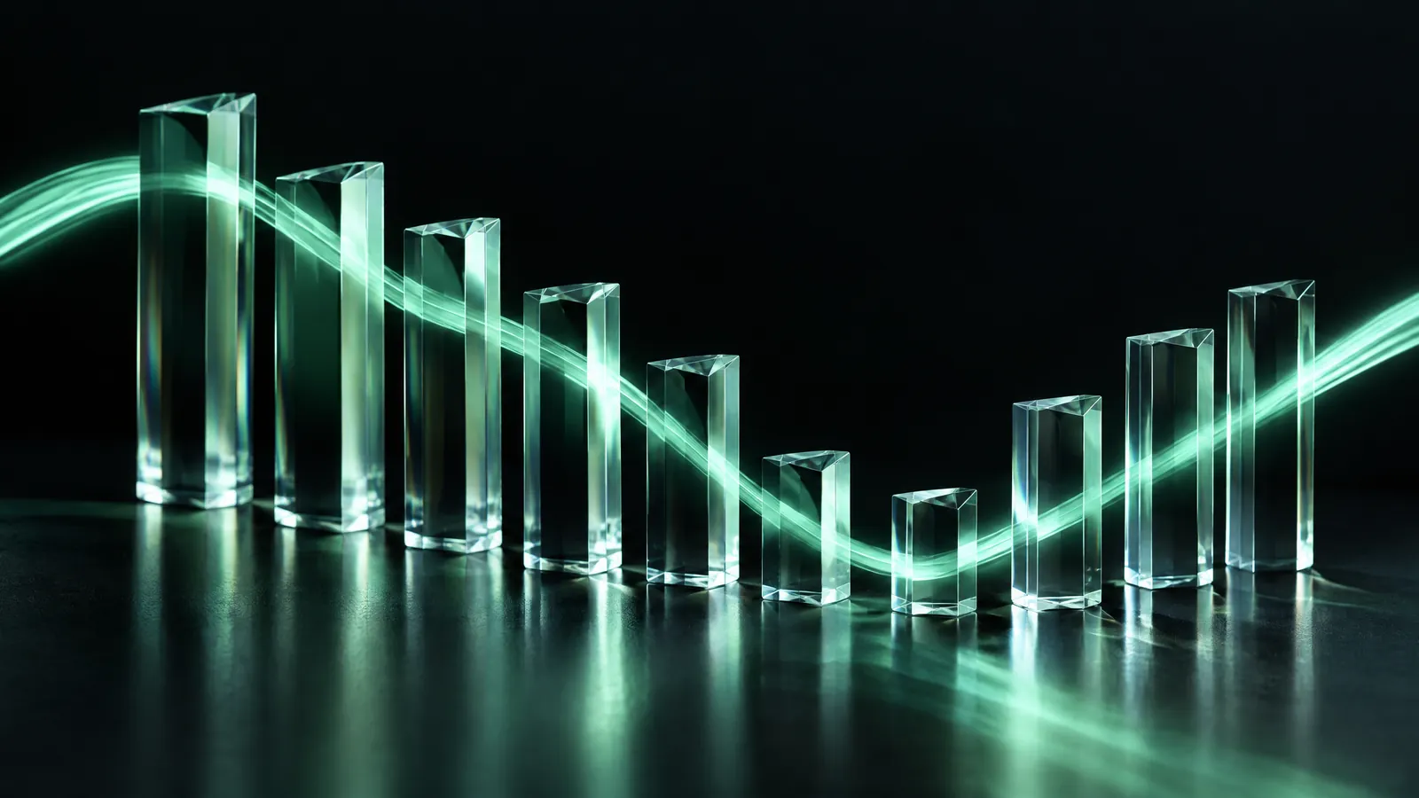 Original conceptual editorial artwork for 10 Stocks With Strong Recent Momentum; not a real market observation.